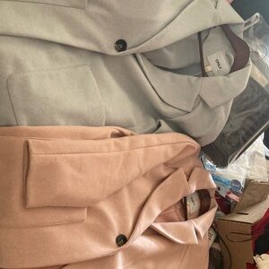 Only Women's Jackets in Light Gray and Peach